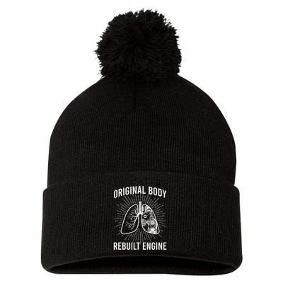 Rebuilt Lung Transplant Survivor Lung Transplant Recovery Pom Pom 12in Knit Beanie