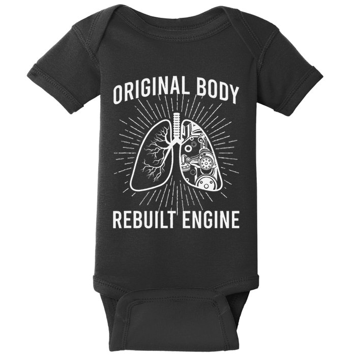 Rebuilt Lung Transplant Survivor Lung Transplant Recovery Baby Bodysuit