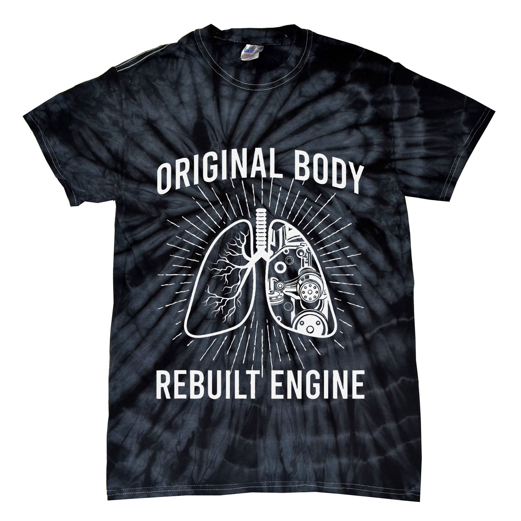Rebuilt Lung Transplant Survivor Lung Transplant Recovery Tie-Dye T-Shirt