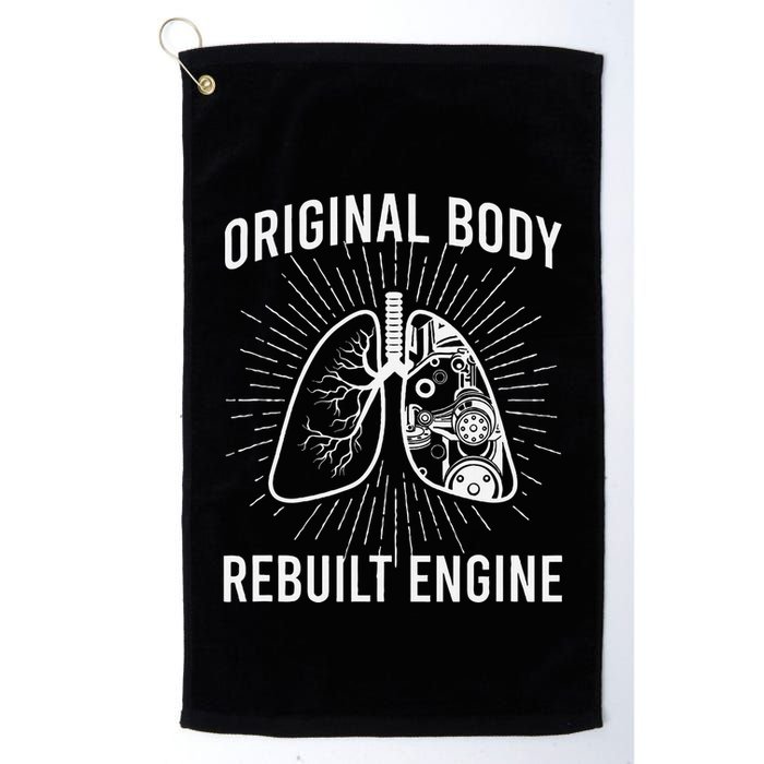 Rebuilt Lung Transplant Survivor Lung Transplant Recovery Golf Towel
