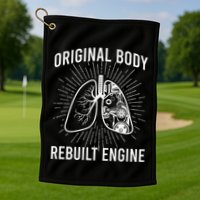 Rebuilt Lung Transplant Survivor Lung Transplant Recovery Golf Towel