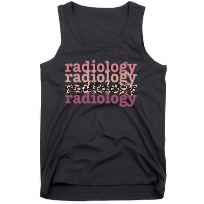 Radiology Leopard Technician Xray Tech Boho Nurse Tank Top