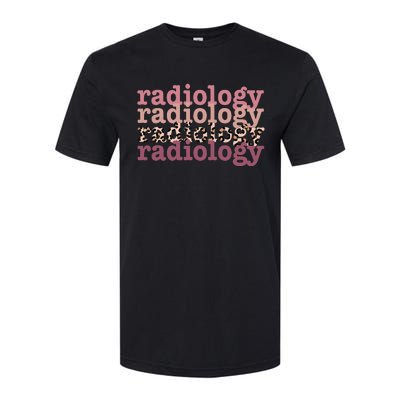 Radiology Leopard Technician Xray Tech Boho Nurse Softstyle CVC T-Shirt