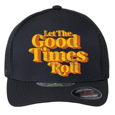 Retro Let The Good Times Roll Flexfit Unipanel Trucker Cap