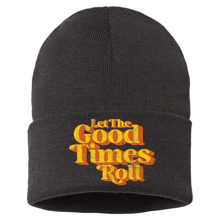 Retro Let The Good Times Roll Sustainable Knit Beanie