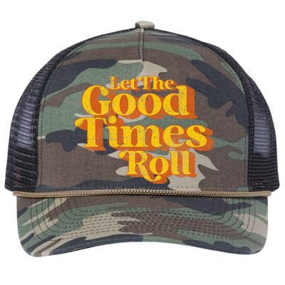 Retro Let The Good Times Roll Retro Rope Trucker Hat Cap