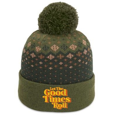 Retro Let The Good Times Roll The Baniff Cuffed Pom Beanie