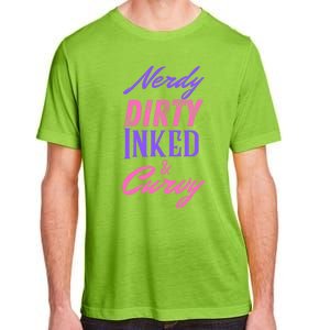 Reading Lovers Tattoo Design Nerdy Dirty Inked And Curvy Gift Adult ChromaSoft Performance T-Shirt