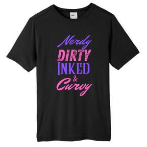 Reading Lovers Tattoo Design Nerdy Dirty Inked And Curvy Gift Tall Fusion ChromaSoft Performance T-Shirt