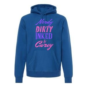 Reading Lovers Tattoo Design Nerdy Dirty Inked And Curvy Gift Premium Hoodie