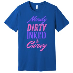 Reading Lovers Tattoo Design Nerdy Dirty Inked And Curvy Gift Premium T-Shirt