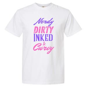 Reading Lovers Tattoo Design Nerdy Dirty Inked And Curvy Gift Garment-Dyed Heavyweight T-Shirt