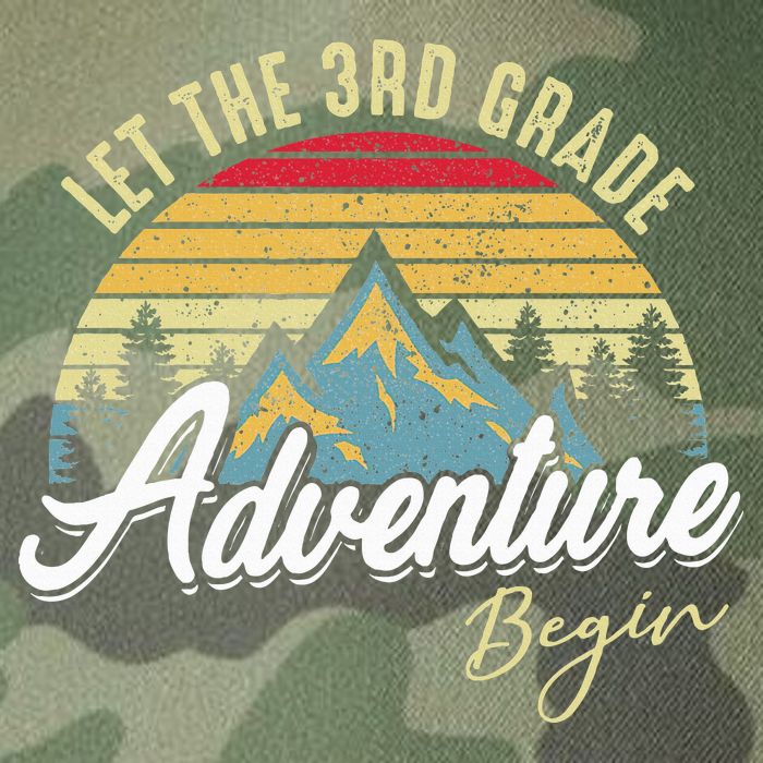Retro Let the 3rd Grade Adventure Begin Fourth Grade Teacher Legacy Tie Dye Trucker Hat