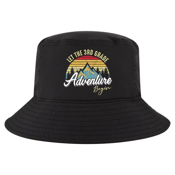 Retro Let the 3rd Grade Adventure Begin Fourth Grade Teacher Cool Comfort Performance Bucket Hat