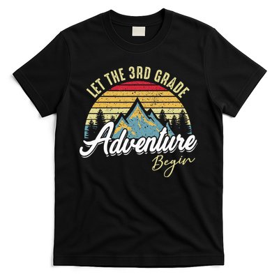 Retro Let the 3rd Grade Adventure Begin Fourth Grade Teacher T-Shirt