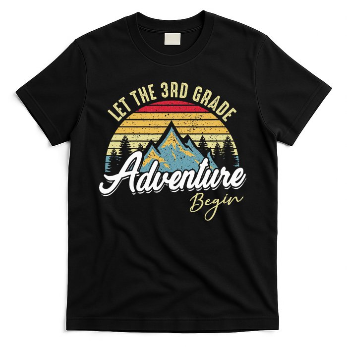 Retro Let the 3rd Grade Adventure Begin Fourth Grade Teacher T-Shirt