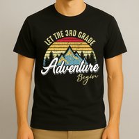 Retro Let the 3rd Grade Adventure Begin Fourth Grade Teacher T-Shirt