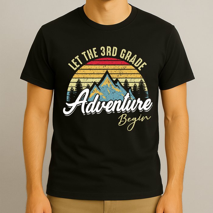 Retro Let the 3rd Grade Adventure Begin Fourth Grade Teacher T-Shirt
