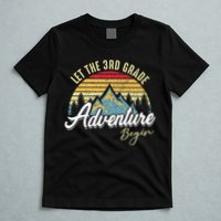 Retro Let the 3rd Grade Adventure Begin Fourth Grade Teacher T-Shirt