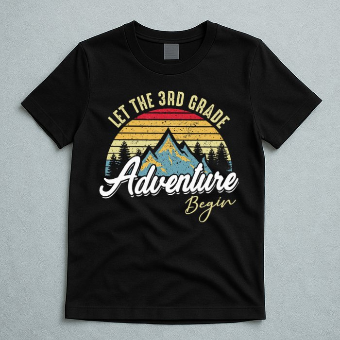 Retro Let the 3rd Grade Adventure Begin Fourth Grade Teacher T-Shirt