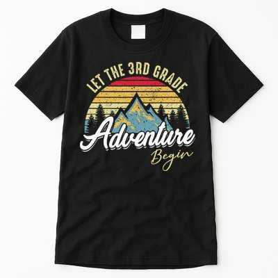 Retro Let the 3rd Grade Adventure Begin Fourth Grade Teacher Tall T-Shirt
