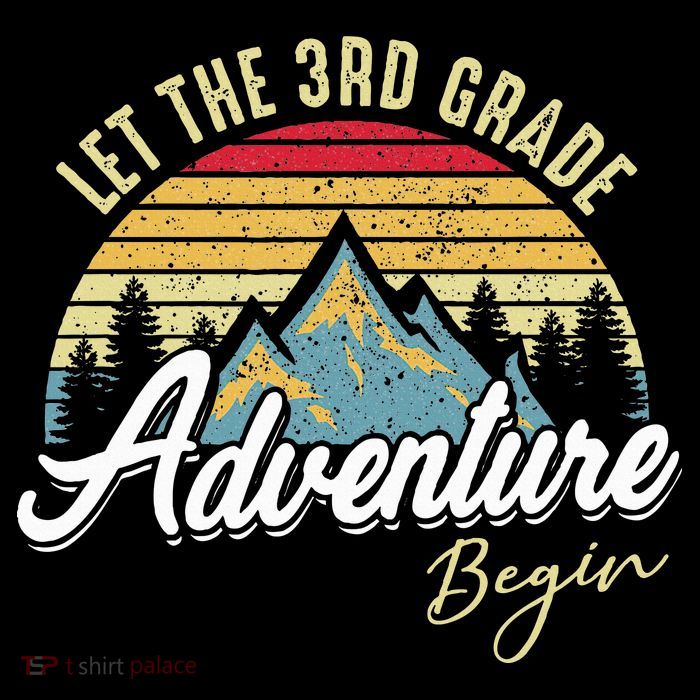 Retro Let the 3rd Grade Adventure Begin Fourth Grade Teacher Drawstring Bag