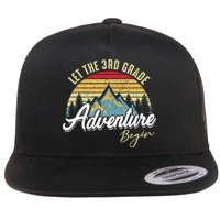 Retro Let the 3rd Grade Adventure Begin Fourth Grade Teacher Flat Bill Trucker Hat