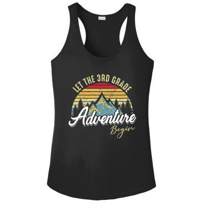 Retro Let the 3rd Grade Adventure Begin Fourth Grade Teacher Ladies PosiCharge Competitor Racerback Tank