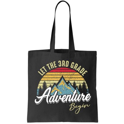 Retro Let the 3rd Grade Adventure Begin Fourth Grade Teacher Bag