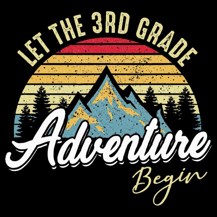 Retro Let the 3rd Grade Adventure Begin Fourth Grade Teacher Cooling Performance Long Sleeve Crew