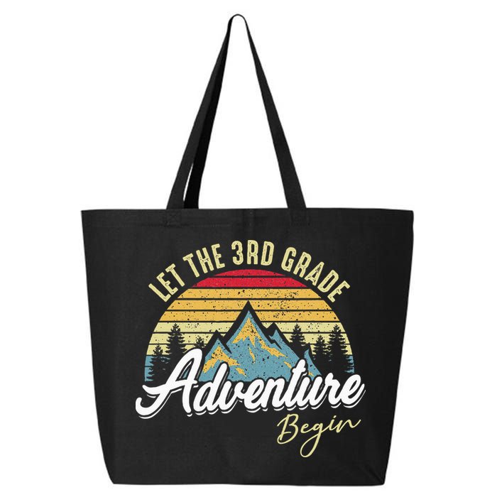 Retro Let the 3rd Grade Adventure Begin Fourth Grade Teacher 25L Jumbo Tote