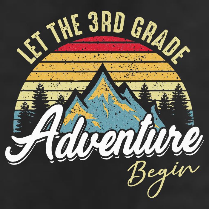 Retro Let the 3rd Grade Adventure Begin Fourth Grade Teacher 25L Jumbo Tote