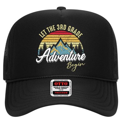 Retro Let the 3rd Grade Adventure Begin Fourth Grade Teacher Trucker Hat