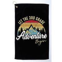 Retro Let the 3rd Grade Adventure Begin Fourth Grade Teacher Golf Towel