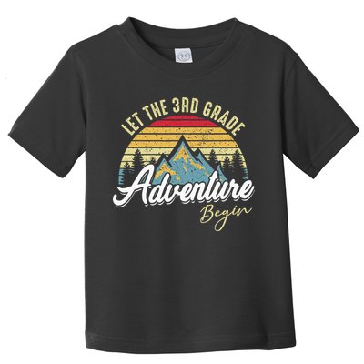 Retro Let the 3rd Grade Adventure Begin Fourth Grade Teacher Toddler T-Shirt