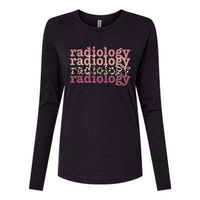 Radiology Leopard Technician Xray Tech Boho Nurse Men Women Womens Cotton Relaxed Long Sleeve T-Shirt