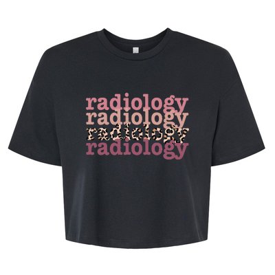 Radiology Leopard Technician Xray Tech Boho Nurse Men Women Bella+Canvas Jersey Crop Tee