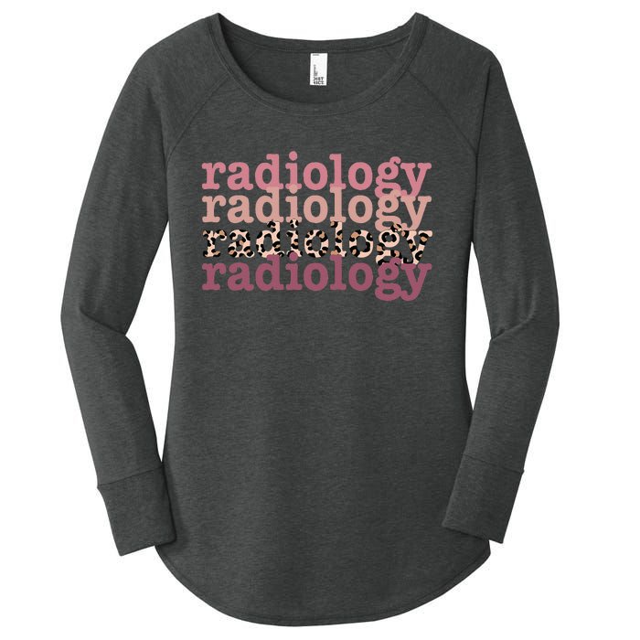 Radiology Leopard Technician Xray Tech Boho Nurse Men Women Women's Perfect Tri Tunic Long Sleeve Shirt