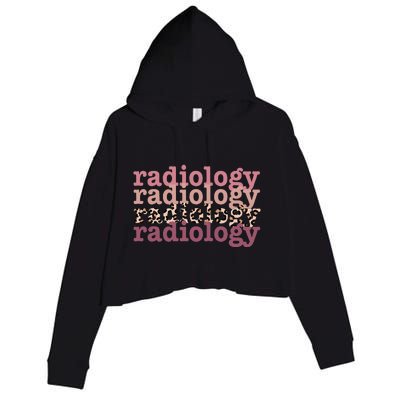 Radiology Leopard Technician Xray Tech Boho Nurse Men Women Crop Fleece Hoodie