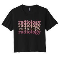 Radiology Leopard Technician Xray Tech Boho Nurse Men Women Women's Crop Top Tee