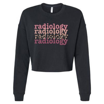 Radiology Leopard Technician Xray Tech Boho Nurse Men Women Cropped Pullover Crew