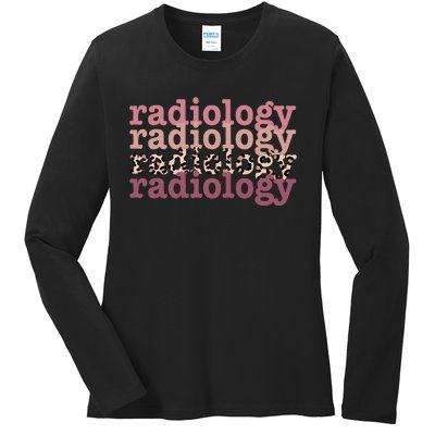 Radiology Leopard Technician Xray Tech Boho Nurse Men Women Ladies Long Sleeve Shirt