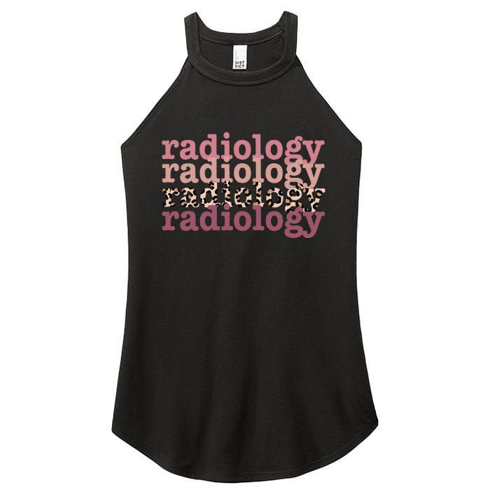 Radiology Leopard Technician Xray Tech Boho Nurse Men Women Women's Perfect Tri Rocker Tank