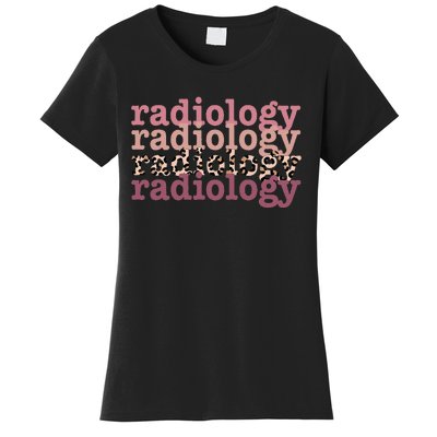 Radiology Leopard Technician Xray Tech Boho Nurse Men Women Women's T-Shirt