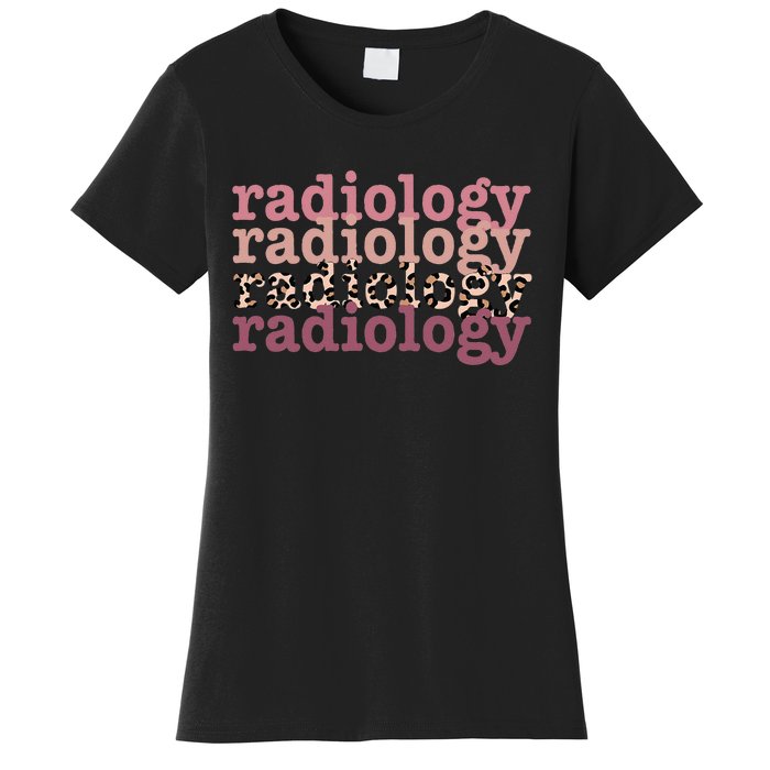 Radiology Leopard Technician Xray Tech Boho Nurse Men Women Women's T-Shirt