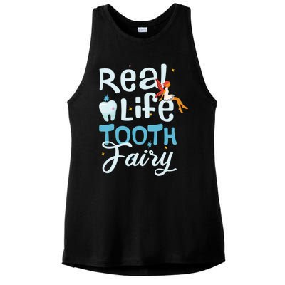 Real Life Tooth Fairy Tooth Teeth Cool Gift Ladies PosiCharge Tri-Blend Wicking Tank