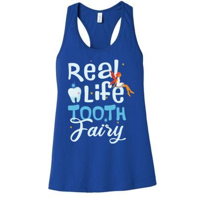 Real Life Tooth Fairy Tooth Teeth Cool Gift Women's Racerback Tank