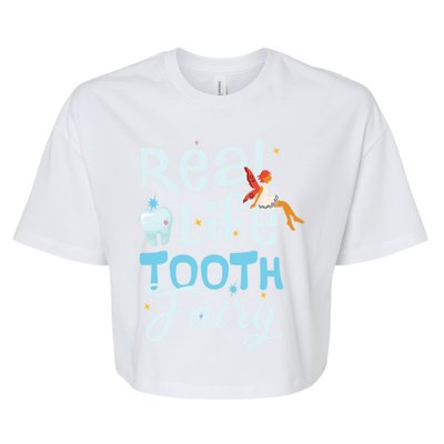 Real Life Tooth Fairy Tooth Teeth Cool Gift Bella+Canvas Jersey Crop Tee