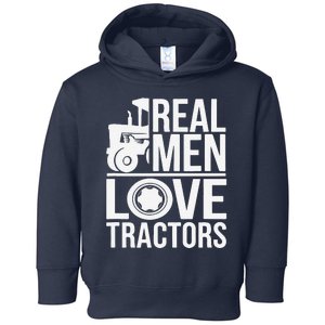 Real Love Tractors Funny Pun Humor Tractor Farming Toddler Hoodie