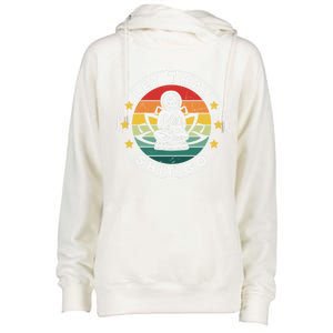 Retro Let That Shit Go Meditate Yoga Meditation Spiritual Gift Womens Funnel Neck Pullover Hood